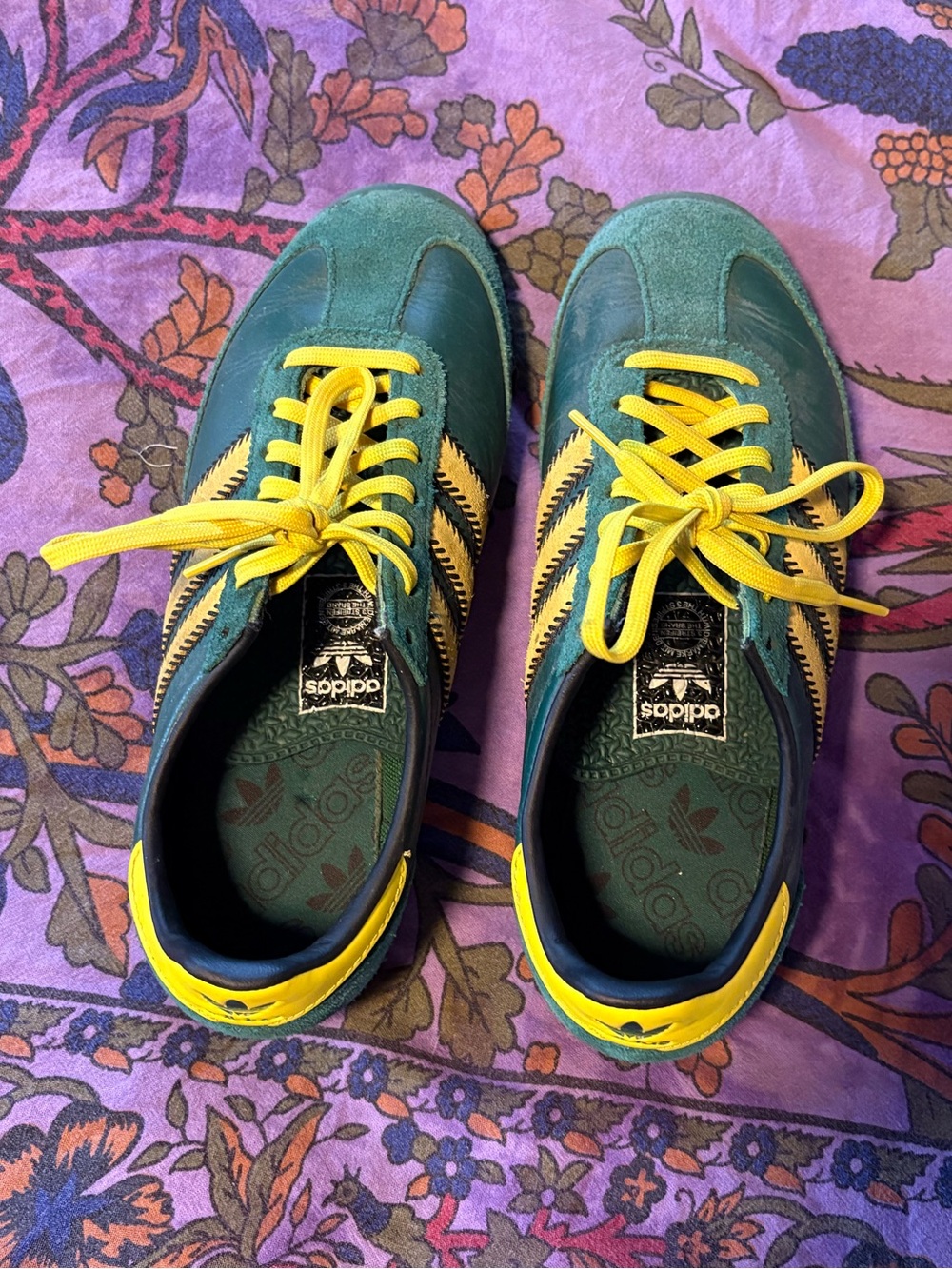 Adidas  Green & Yellow Classic Sneakers